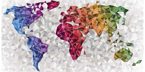 continents map social