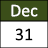 December 31 calendar date