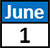 June 1 calendar icon
