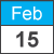 February 15th calendar graphic