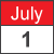 July 1st calendar graphic
