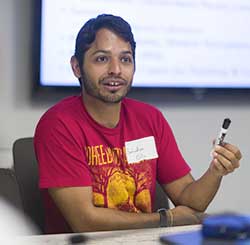 Student teacher Sebastian Ortiz