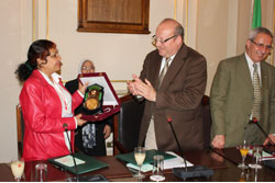 For my successful efforts on the MOA I was awarded the prestigious”Shield of Cairo University” by the CU Vice President.