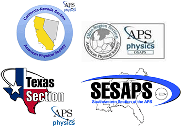 Fig. 2. Logos of the other APS sections that have them, the California-Nevada Section, the Ohio-Region Section, the Texas Section, and the Southeastern Section